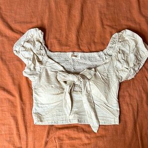 Beige Cropped Blouse